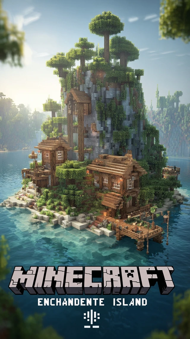 Minecraft Enchanted Shrine Island Wooden Buildings