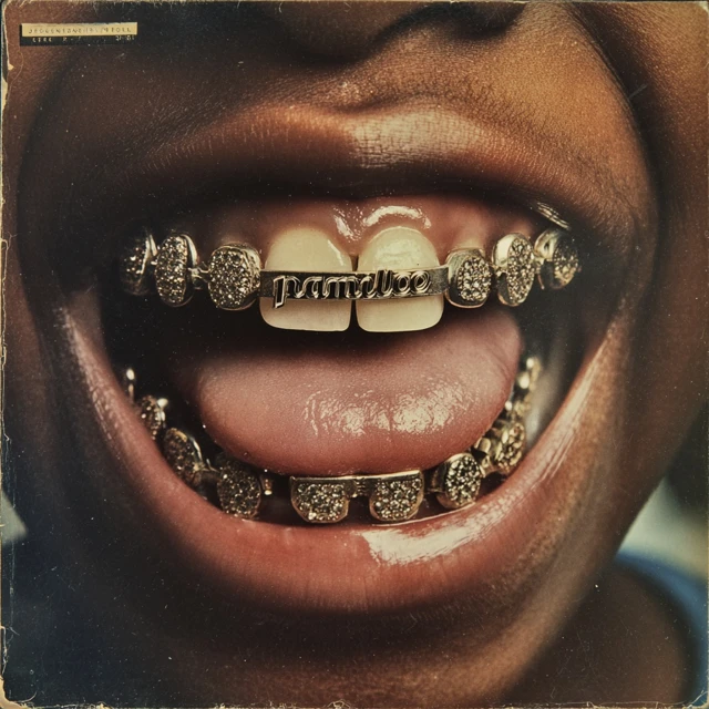 Vintage Record Cover Child with Grill by Jamel Shabazz