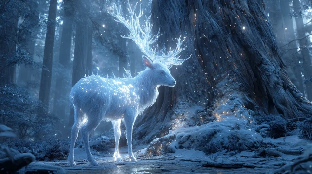 Enchanted Forest Moonlight Deer HD