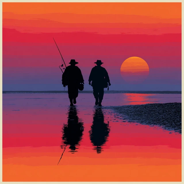 Fly Fishing on Cape Cod Brewster Flats TShirt Design