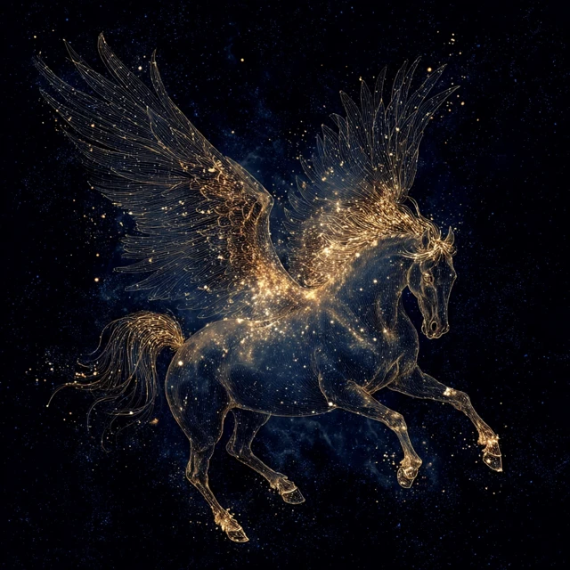 Pegasus Constellation in the Night Sky