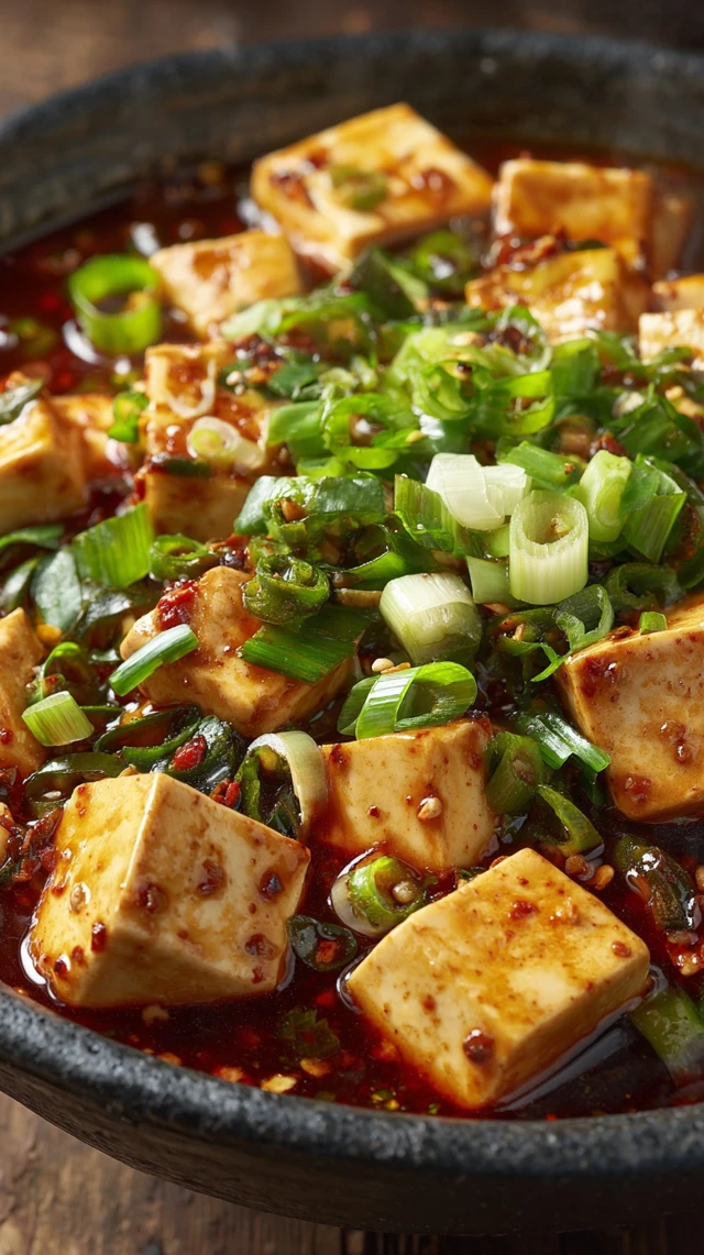 Delicious Mapo Tofu Dish High Resolution Photo