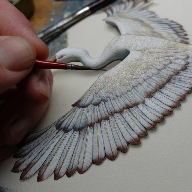 Detailed Butterfly Art With Membrane Wings