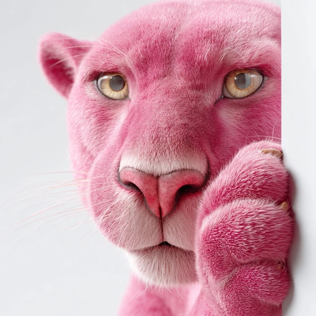 Pink Panther Photography Ultra Realistic White Background