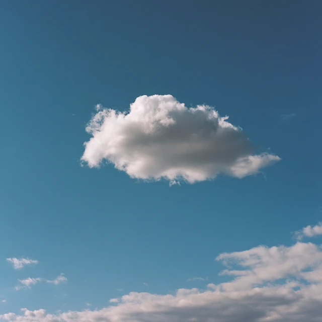 Cloud in Blue Sky Aerial View