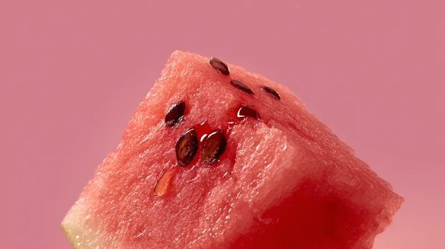 Juicy Watermelon Slice Macro Photography