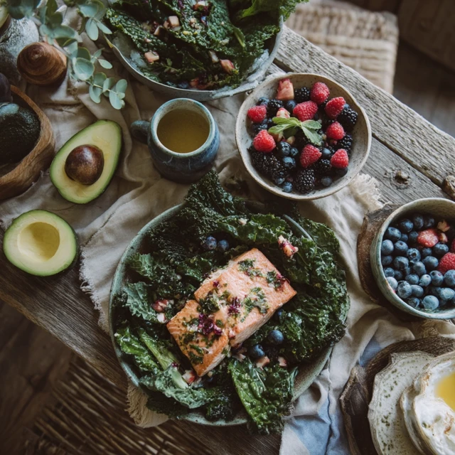 Fertility Supportive Meal Salmon Berries Avocado