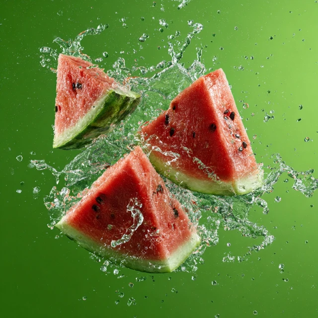 Watermelon Slices Splashing