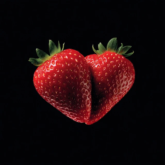 Strawberry Heart Photo Realistic Image
