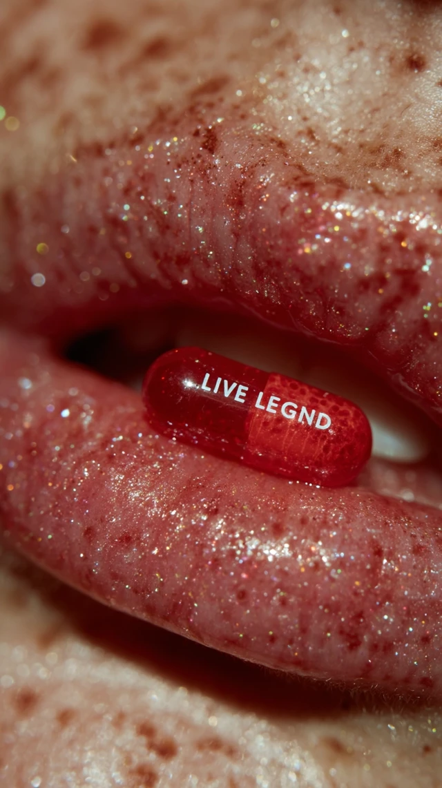 Live Legend Pill Lips Glossy Product Photography