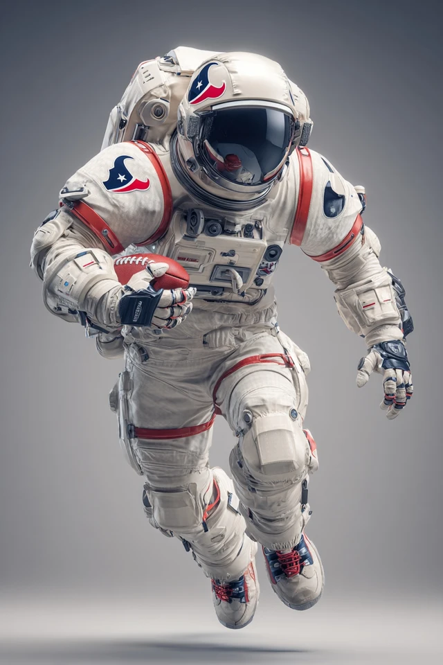 Astronaut Football Player 3D Render