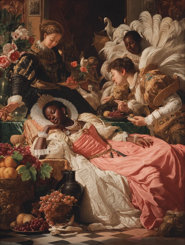 Renaissance Painting of a Black Queen