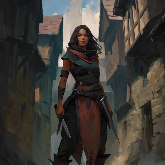 Street Tough in a Fantasy City