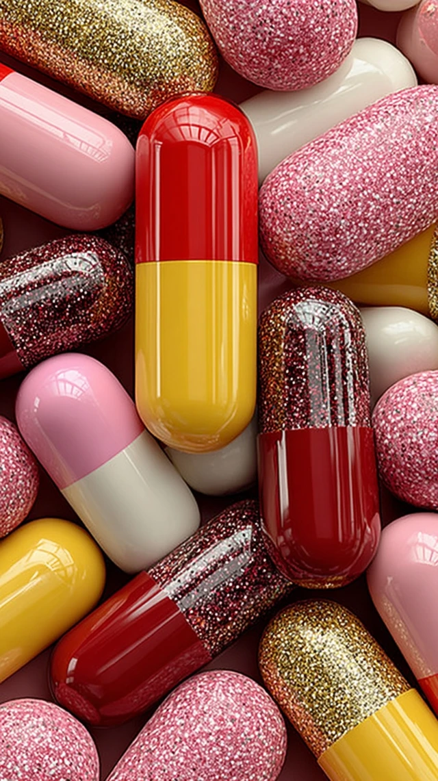Vitamin Pills Realistic Image