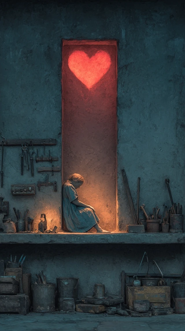Emotional Neglect Woman Heart Painting