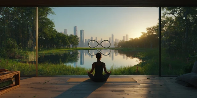 Meditation Peace Infinity Cityscape Serenity Home