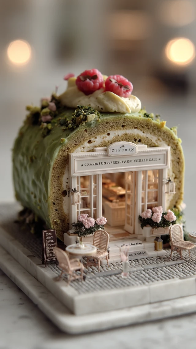 Whimsical Bakery in Cake Miniature French Cafe