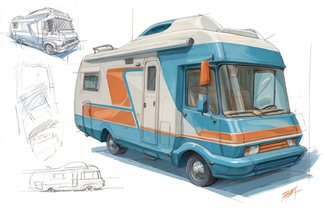 European Leisure Vehicle Design Concept 3D Render