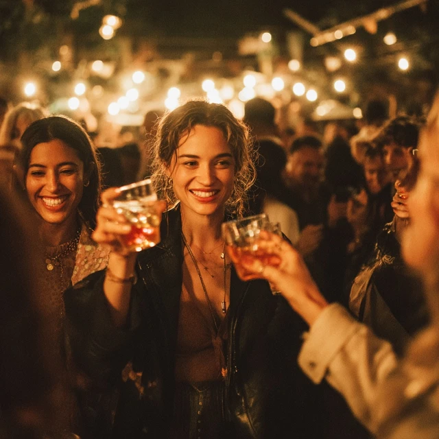 Party Cheers Smiling People Social Gathering
