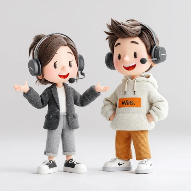 Pop Mart Illustration: Asian Girl Answering Questions