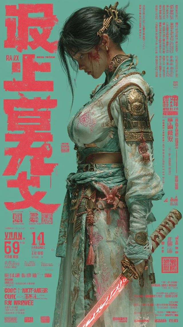 Cyberpunk Warrior He Ziqiong Fusion of Tech and Culture