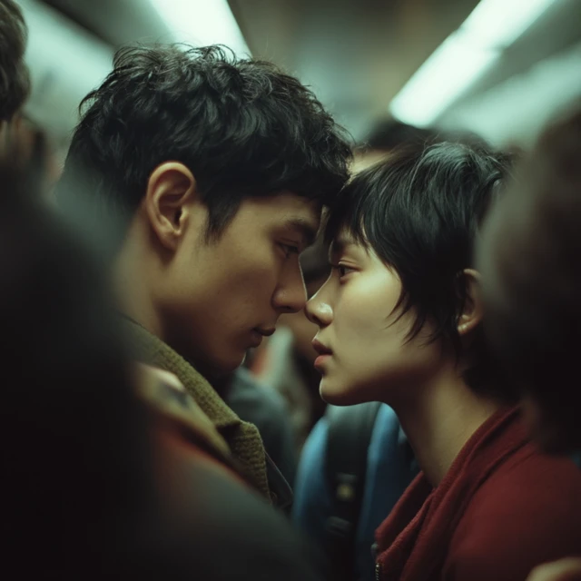 Subway Romance CloseUp Future Scene