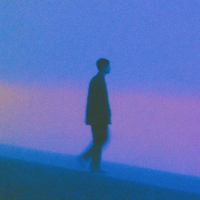 Man Silhouette Walking Dreamlike Album Cover Art