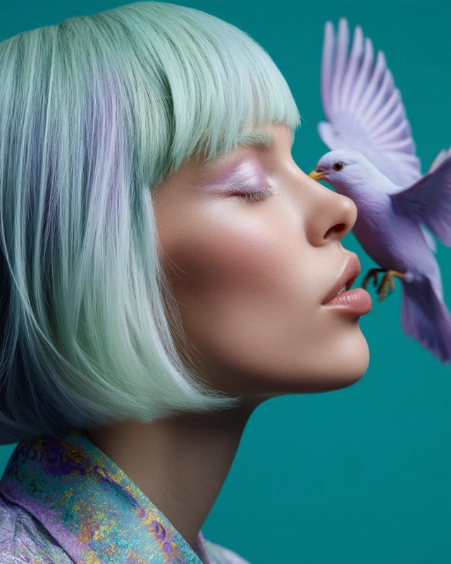 Fashion Photography Bird and Woman Editorial