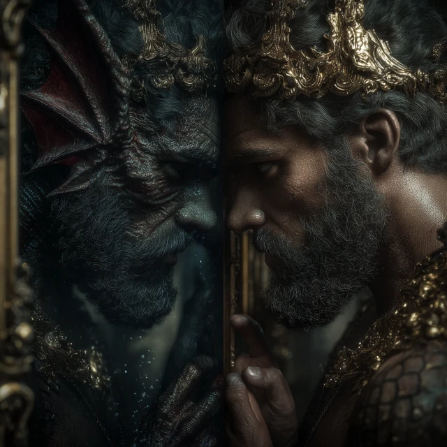 Mirror Image Merman Fantasy Art