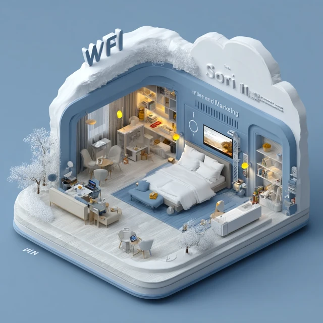 Isometric WIFI Marketing Illustration