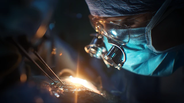 Surgical Scene Intense Lighting and Detailed Instruments