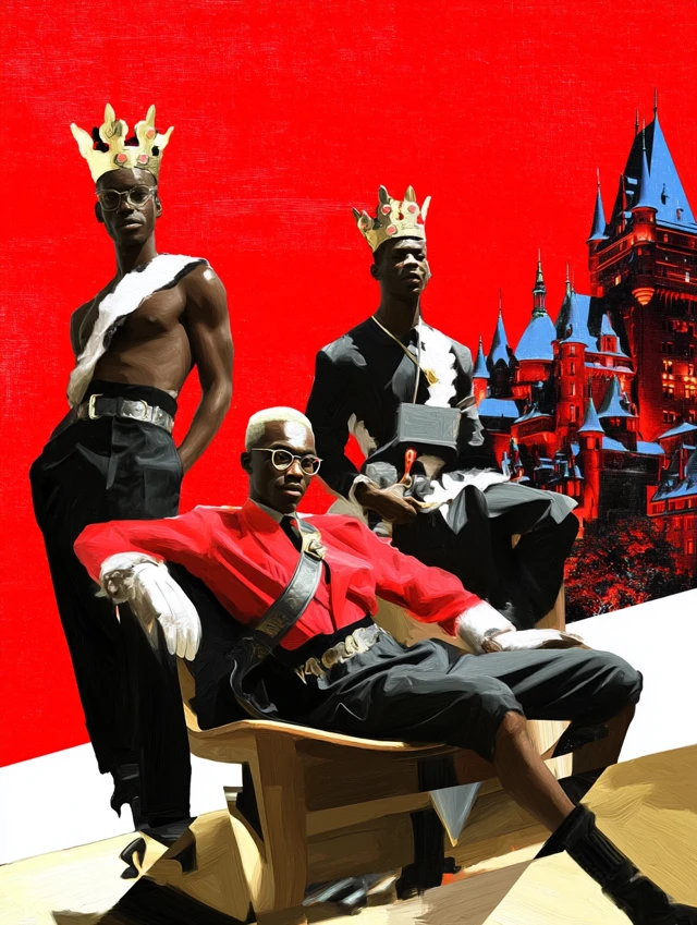 Royal Silhouettes Black Kings and Castle