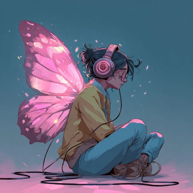 LoFi Butterfly Art for YouTube Channel