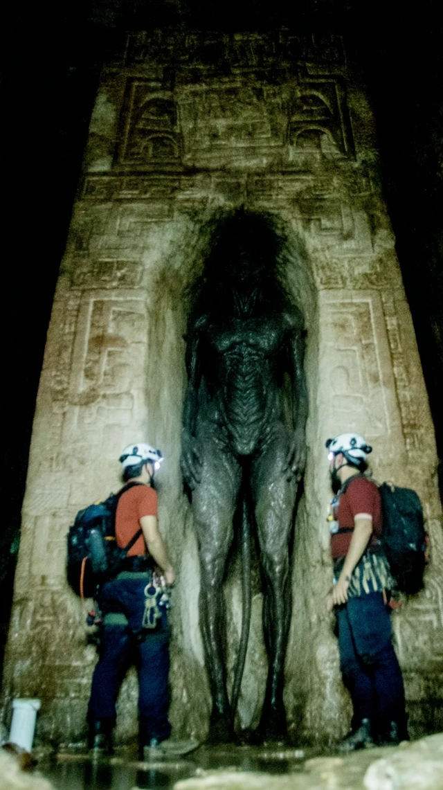 Mayan Temple Exploration Researchers and Alien