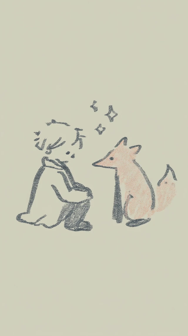 Le Petit Prince and Fox Illustration