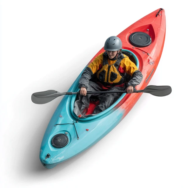 Kayaker in Action High Resolution Photography
