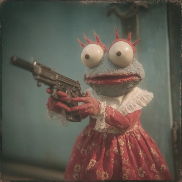 Kermit the Frog with a Gun