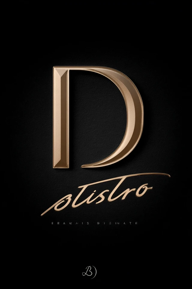Luxurious Bistro Logo Design Gold and Black Elegant