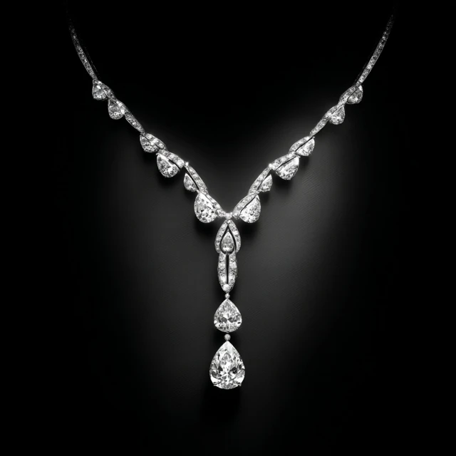 Diamond Necklace Platinum High Jewelry Design