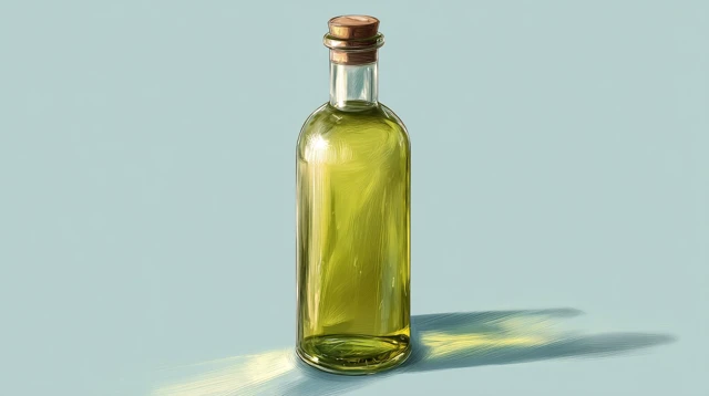 Olive or Avocado Oil Bottle Illustration