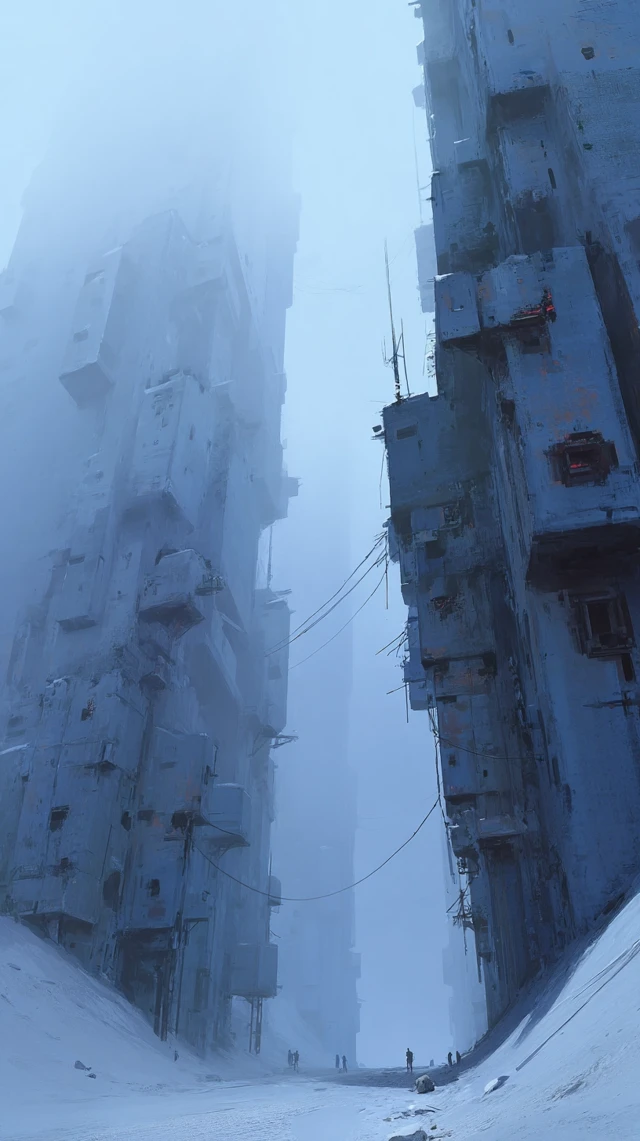 Dystopian Megastructure: Surreal Sci-Fi Concept Art