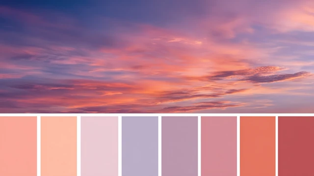Sunset Sky Background in Coral, Pink, and Orange Tones