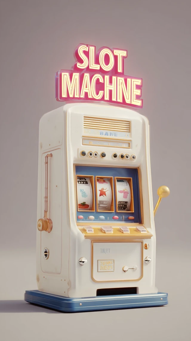 Cartoon Slot Machine 3D Design