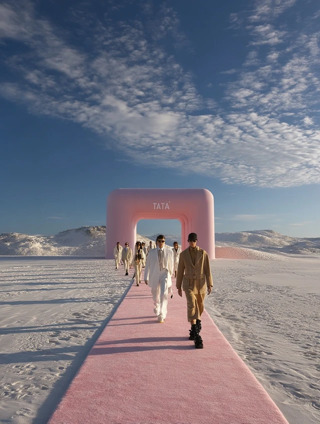 Fashion Show in Iceland  Supermodels on Pink Runway