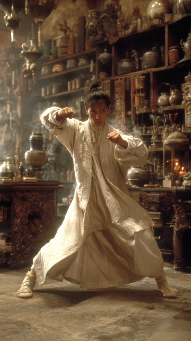 1980s Chinese Wuxia Film Still Martial Arts Scene