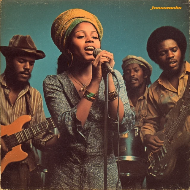 1970s Reggae Album Cover Featuring a Female Singer