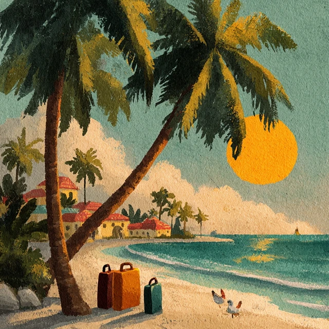 Summer Beach Scene Miniature Book Art Travel