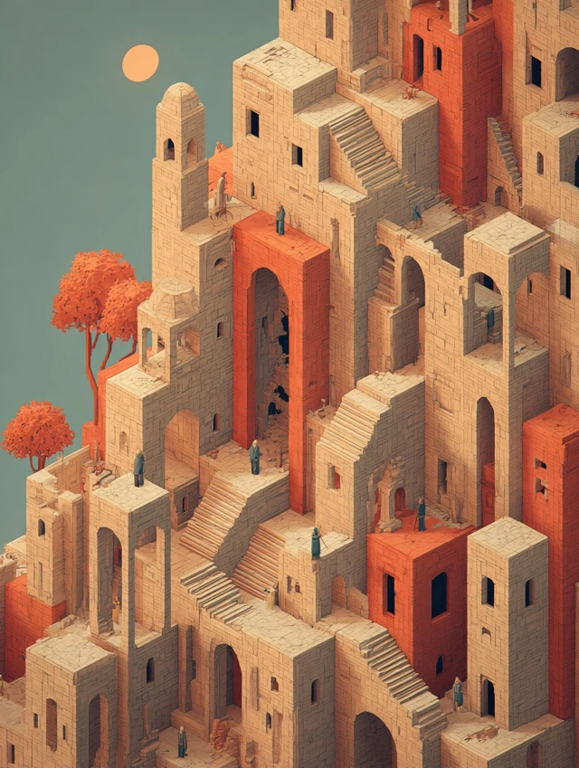 Mysterious Hanging Garden Monument Valley Style