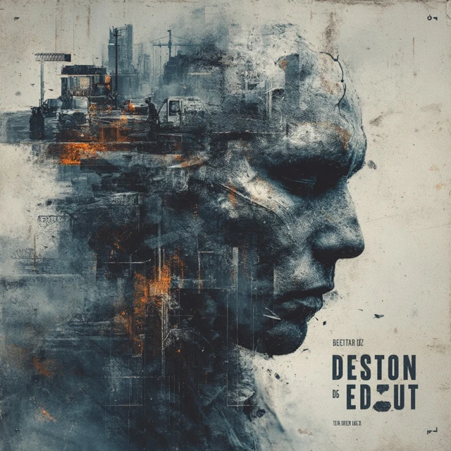 Urban Despair Album Art Brutalist Illustration