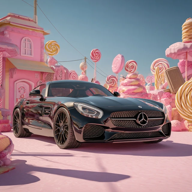 AMG GT Black in a Fairytale Candyland